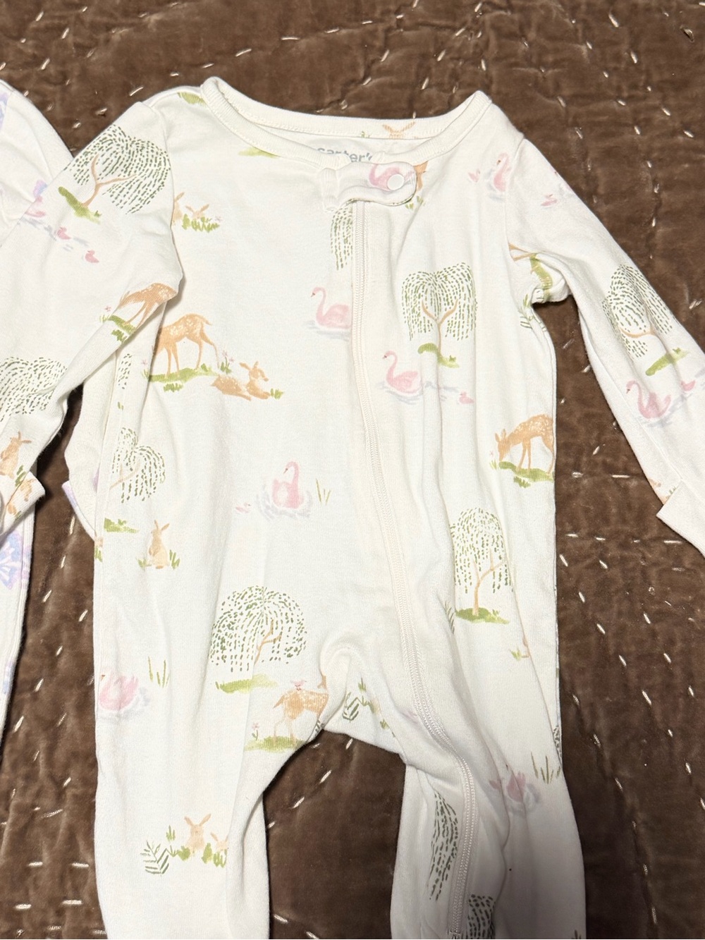 Baby Girl Footed Pajamas Carter’s and Pekkle Clothing Bundle - Picture 4 of 9